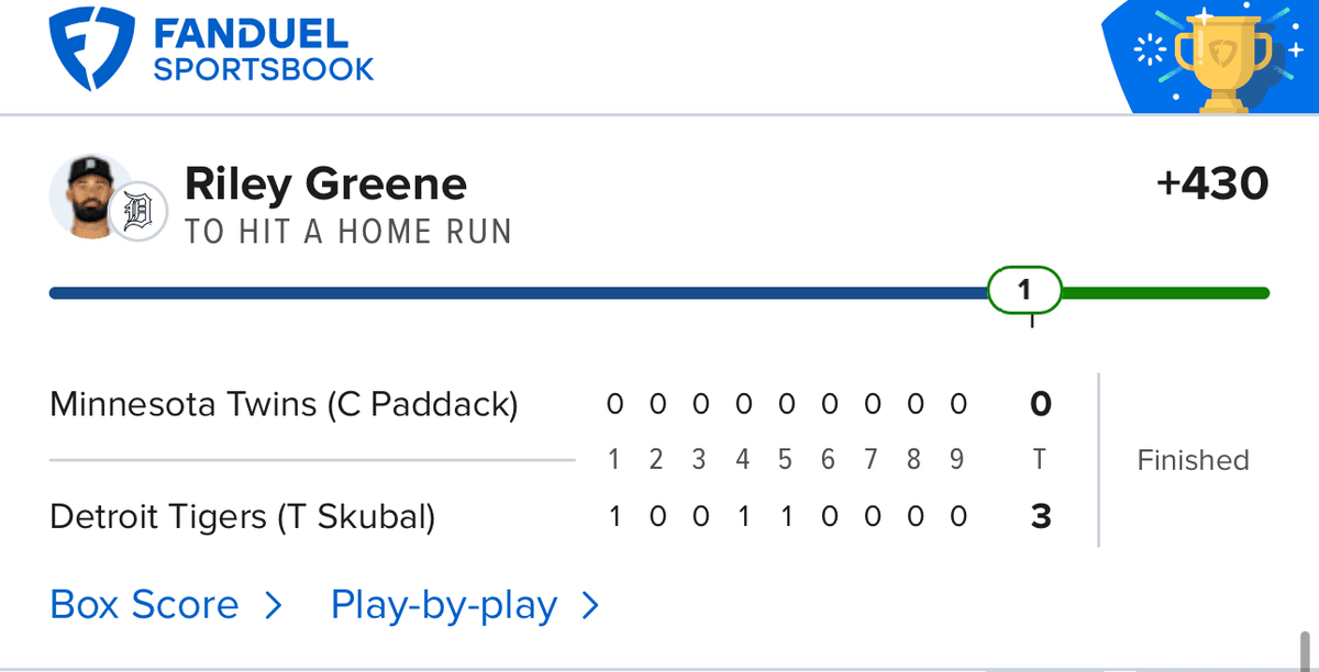 Winning bet after following tips